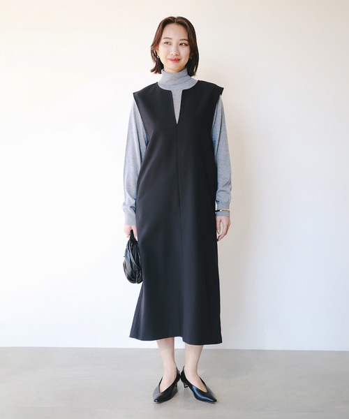 B:MING by BEAMS(ビーミングバイビームス)の「タートルネック ニット × スキッパー ワンピース セット(S~M)(ワンピース・レディース・グリーン系その他/ブラウン系その他/ブラック・MEDIUM/SMALL)」の8枚目の写真