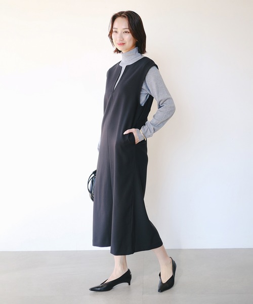 B:MING by BEAMS(ビーミングバイビームス)の「タートルネック ニット × スキッパー ワンピース セット(S~M)(ワンピース・レディース・グリーン系その他/ブラウン系その他/ブラック・MEDIUM/SMALL)」の6枚目の写真