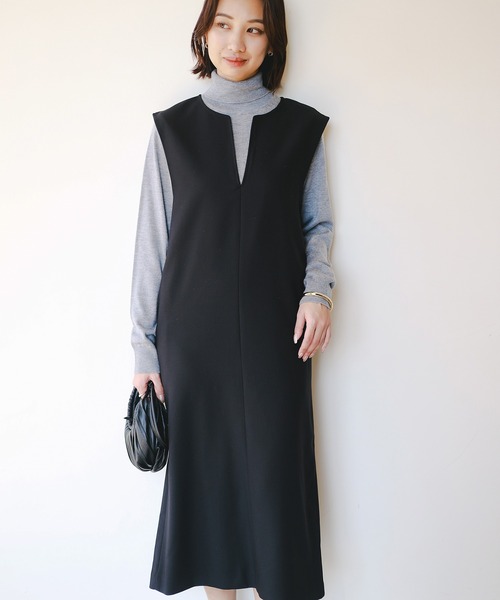 B:MING by BEAMS(ビーミングバイビームス)の「タートルネック ニット × スキッパー ワンピース セット(S~M)(ワンピース・レディース・グリーン系その他/ブラウン系その他/ブラック・MEDIUM/SMALL)」の5枚目の写真