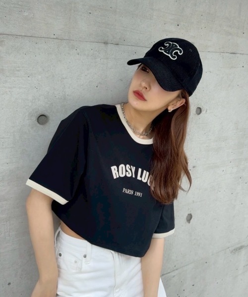 クロップドTシャツ（Tシャツ/カットソー）｜Rosy luce（ロージー
