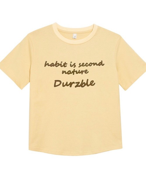 SHOUYO(ショウヨウ)の「手書き風ロゴコットンTシャツ(Tシャツ/カットソー・レディース・イエロー/グレー・M)」の5枚目の写真