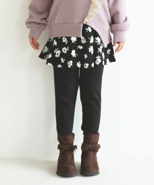 ever closet（エバークローゼット）の「総柄ストレッチスカッツ(フレアタイプ)（スカート・キッズ・ブルー系その他2/グリーン系1/ピンク系/ホワイト系その他5/ブルー系その他7/ブラウン系3/グレー系/パープル系その他7/ブラウン系その他3/ベージュ系2/ベージュ系その他/ブルー系2/ブラウン系その他6/ライトグレー系3/ブルー系その他/ブラック系その他2/ブルー系その他3/パープル系その他/ベージュ系その他4/ブラウン系1/グリーン系その他/グレー系その他/ブラック系その他6・160cm/80ｃｍ/90cm/100cm/130cm/120cm/110cm/150cm/140cm）」の3枚目の写真