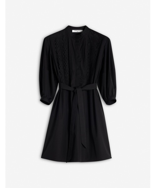めぐりん セール】CRAFTED EMBROIDERY MAXI SLEEVE DRESS（ワンピース