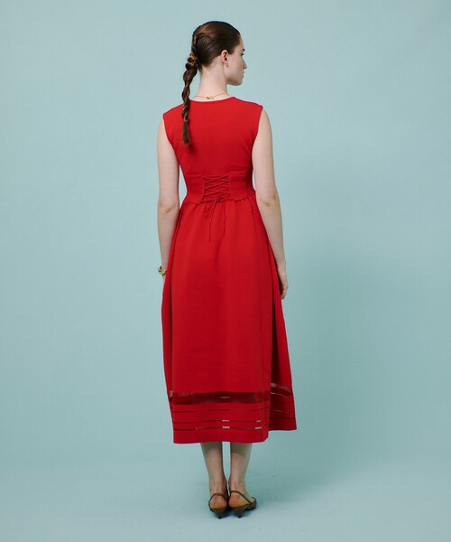 allureville（アルアバイル）の「◇ ウエストマークリブワンピース（ワンピース・レディース・レッド/ブラック/ベージュ・2）」の13枚目の写真