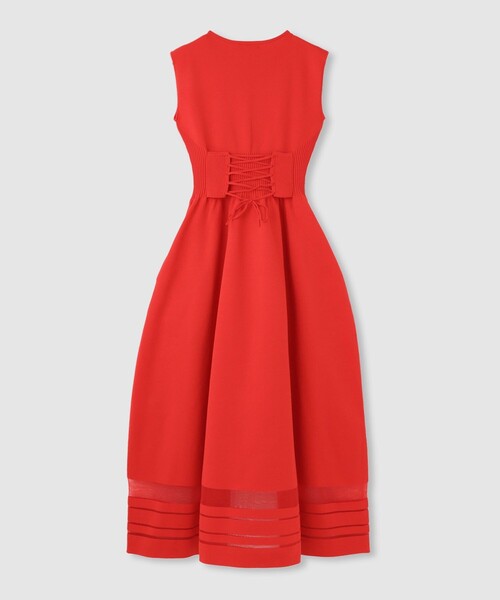 allureville（アルアバイル）の「◇ ウエストマークリブワンピース（ワンピース・レディース・レッド/ブラック/ベージュ・2）」の15枚目の写真