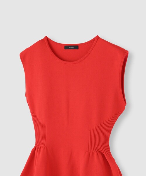 allureville（アルアバイル）の「◇ ウエストマークリブワンピース（ワンピース・レディース・レッド/ブラック/ベージュ・2）」の16枚目の写真