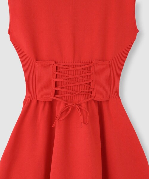 allureville（アルアバイル）の「◇ ウエストマークリブワンピース（ワンピース・レディース・レッド/ブラック/ベージュ・2）」の18枚目の写真