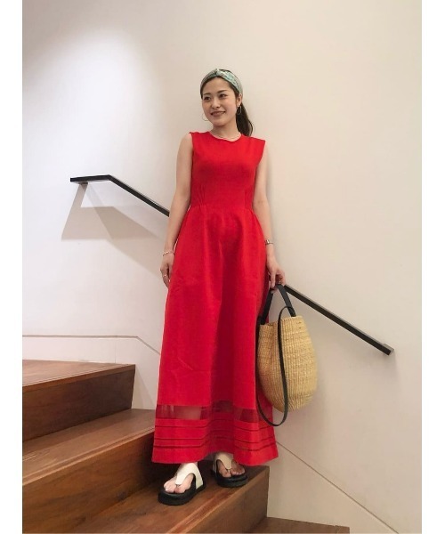 allureville（アルアバイル）の「◇ ウエストマークリブワンピース（ワンピース・レディース・レッド/ブラック/ベージュ・2）」の7枚目の写真