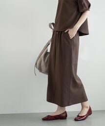 OPAQUE.CLIP | ラメストライプイージーナロースカート/セットアップ可【洗濯機洗い可/防シワ/吸水速乾】(スカート)