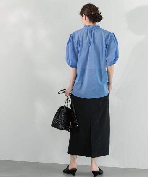 OPAQUE.CLIP（オペークドットクリップ）の「ラメストライプイージーナロースカート/セットアップ可【洗濯機洗い可/防シワ/吸水速乾】（スカート・レディース・ブラック系2/グレー系その他3/ダークブラウン系2・38/40/42/36）」の14枚目の写真