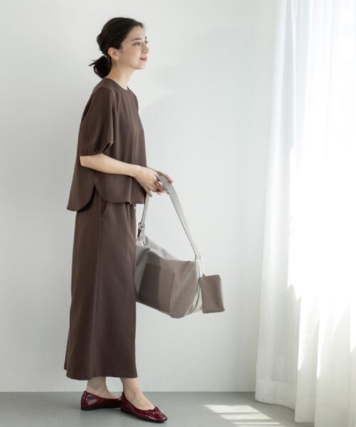 OPAQUE.CLIP（オペークドットクリップ）の「ラメストライプイージーナロースカート/セットアップ可【洗濯機洗い可/防シワ/吸水速乾】（スカート・レディース・ブラック系2/グレー系その他3/ダークブラウン系2・38/40/42/36）」の19枚目の写真