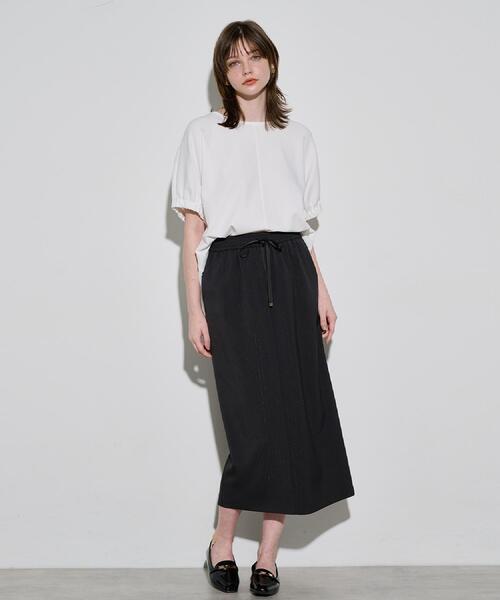 OPAQUE.CLIP（オペークドットクリップ）の「ラメストライプイージーナロースカート/セットアップ可【洗濯機洗い可/防シワ/吸水速乾】（スカート・レディース・ブラック系2/グレー系その他3/ダークブラウン系2・38/40/42/36）」の22枚目の写真