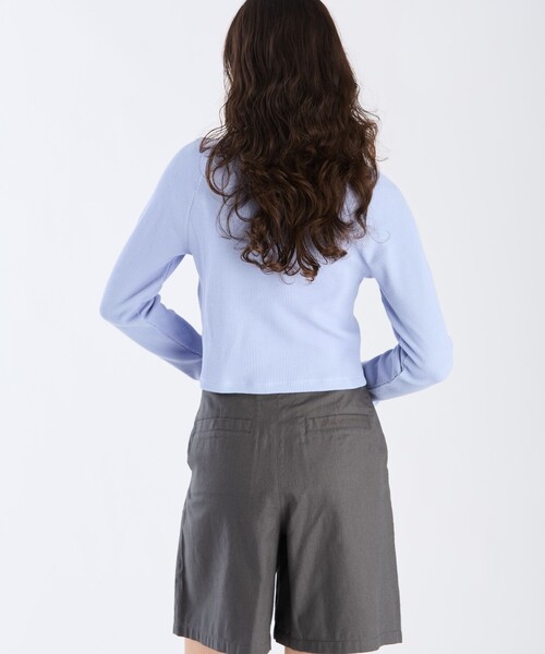 To b. by agnes b.(トゥービーバイアニエスベー)の「【Outlet】ワッフル コンパクト ロングスリーブ カーディガン(カーディガン/ボレロ・レディース・ブルー系その他・40/38)」の6枚目の写真