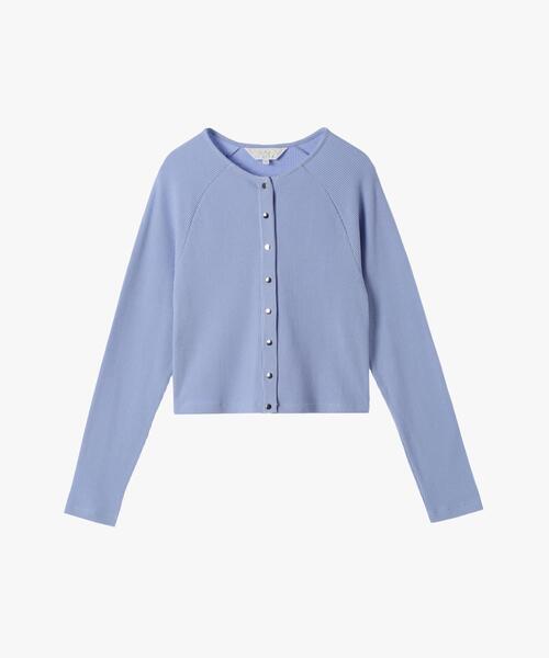 To b. by agnes b.(トゥービーバイアニエスベー)の「【Outlet】ワッフル コンパクト ロングスリーブ カーディガン(カーディガン/ボレロ・レディース・ブルー系その他・40/38)」の2枚目の写真