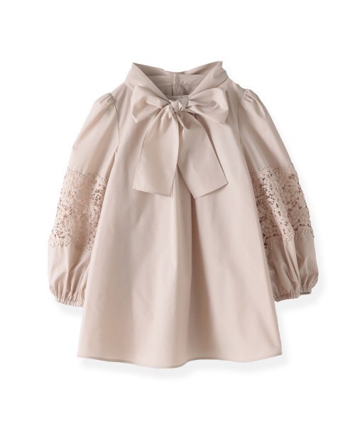 Viaggio Blu(ビアッジョブルー)の「【新色追加】七分袖レースブラウス≪洗濯機で洗える≫(シャツ/ブラウス・レディース・ネイビー/キャメル/ホワイト/ブルー系その他/ブルー/ベージュ・S/M/L)」の2枚目の写真