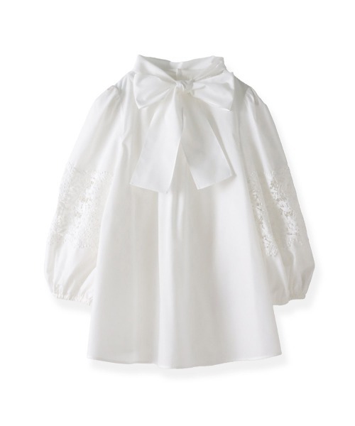 Viaggio Blu(ビアッジョブルー)の「【新色追加】七分袖レースブラウス≪洗濯機で洗える≫(シャツ/ブラウス・レディース・ネイビー/キャメル/ホワイト/ブルー系その他/ブルー/ベージュ・S/M/L)」の1枚目の写真