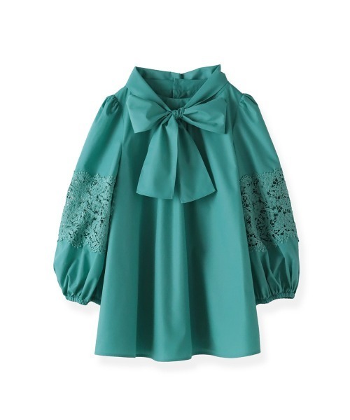 Viaggio Blu(ビアッジョブルー)の「【新色追加】七分袖レースブラウス≪洗濯機で洗える≫(シャツ/ブラウス・レディース・ネイビー/キャメル/ホワイト/ブルー系その他/ブルー/ベージュ・S/M/L)」の4枚目の写真