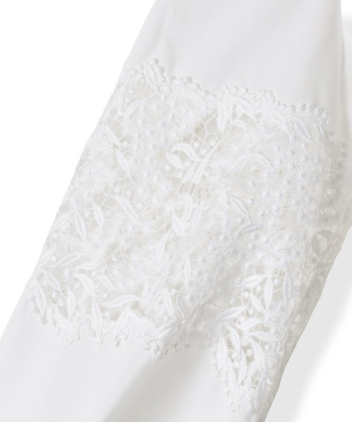 Viaggio Blu(ビアッジョブルー)の「【新色追加】七分袖レースブラウス≪洗濯機で洗える≫(シャツ/ブラウス・レディース・ネイビー/キャメル/ホワイト/ブルー系その他/ブルー/ベージュ・S/M/L)」の20枚目の写真