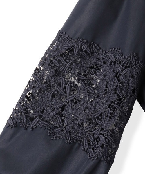 Viaggio Blu(ビアッジョブルー)の「【新色追加】七分袖レースブラウス≪洗濯機で洗える≫(シャツ/ブラウス・レディース・ネイビー/キャメル/ホワイト/ブルー系その他/ブルー/ベージュ・S/M/L)」の21枚目の写真