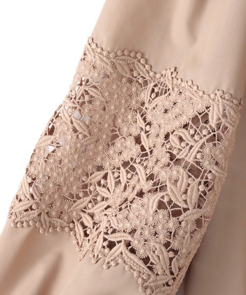 Viaggio Blu(ビアッジョブルー)の「【新色追加】七分袖レースブラウス≪洗濯機で洗える≫(シャツ/ブラウス・レディース・ネイビー/キャメル/ホワイト/ブルー系その他/ブルー/ベージュ・S/M/L)」の19枚目の写真