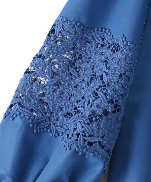 Viaggio Blu(ビアッジョブルー)の「【新色追加】七分袖レースブラウス≪洗濯機で洗える≫(シャツ/ブラウス・レディース・ネイビー/キャメル/ホワイト/ブルー系その他/ブルー/ベージュ・S/M/L)」の18枚目の写真