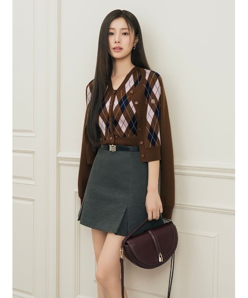 SNIDEL（スナイデル）の「ハーフムーンバッグ（ハンドバッグ・レディース・キャメル/ダークブラウン/ブラック・F）」の5枚目の写真