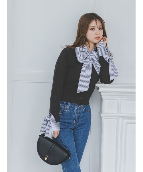 SNIDEL（スナイデル）の「ハーフムーンバッグ（ハンドバッグ・レディース・キャメル/ダークブラウン/ブラック・F）」の8枚目の写真