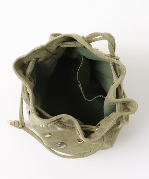 Three Four Time（ｽﾘｰﾌｫｰﾀｲﾑ）の「スエードスタッズドロストBAG（トートバッグ・レディース・キャメル/ブラック/カーキ・FREE）」の6枚目の写真