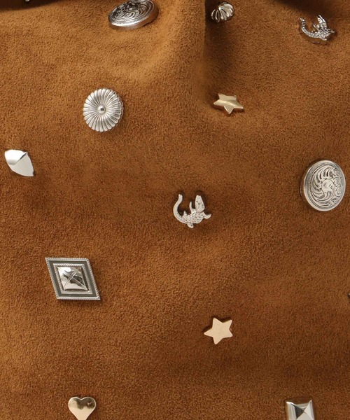 Three Four Time（ｽﾘｰﾌｫｰﾀｲﾑ）の「スエードスタッズドロストBAG（トートバッグ・レディース・キャメル/ブラック/カーキ・FREE）」の9枚目の写真