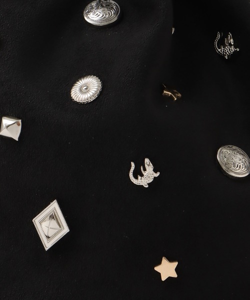 Three Four Time（ｽﾘｰﾌｫｰﾀｲﾑ）の「スエードスタッズドロストBAG（トートバッグ・レディース・キャメル/ブラック/カーキ・FREE）」の10枚目の写真