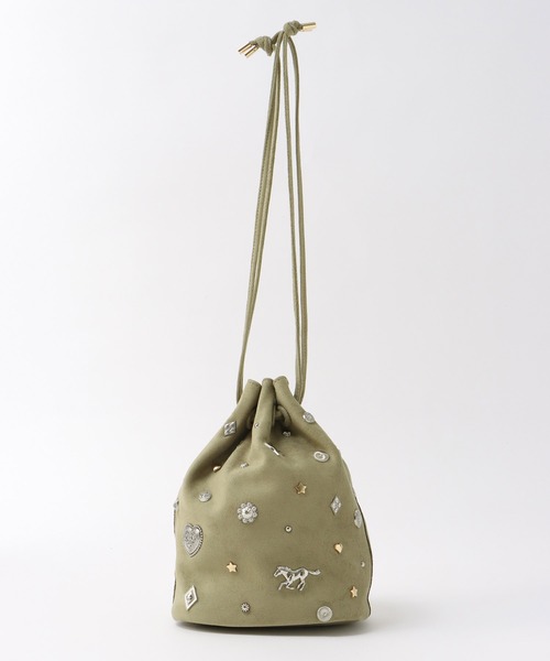 Three Four Time（ｽﾘｰﾌｫｰﾀｲﾑ）の「スエードスタッズドロストBAG（トートバッグ・レディース・キャメル/ブラック/カーキ・FREE）」の20枚目の写真