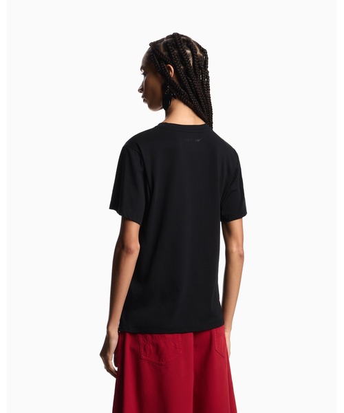 EMPORIO ARMANI(エンポリオアルマーニ)の「【エンポリオ アルマーニ】トランプコレクションプリントTシャツ(Tシャツ/カットソー・レディース・ホワイト/ブラック・LARGE/MEDIUM/SMALL/X-SMALL)」の5枚目の写真