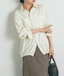 un dix cors | 《大人カジュアルに》裾ドロストストライプシャツ(シャツ/ブラウス)