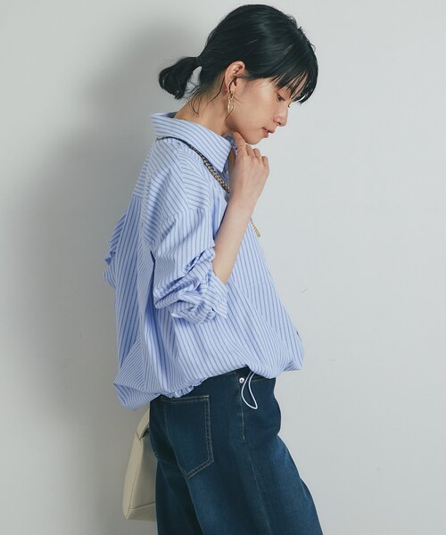 ANIECA ドロストストライプシャツ ANIECA ドロストストライプシャツ