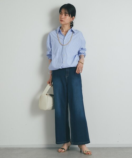 un dix cors(アンディコール)の「《大人カジュアルに》裾ドロストストライプシャツ(シャツ/ブラウス・レディース・ピンク/イエロー/ブルー・FREE)」の9枚目の写真