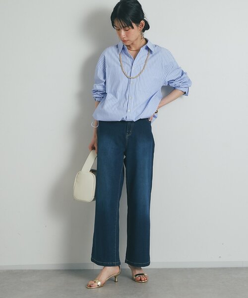 un dix cors(アンディコール)の「《大人カジュアルに》裾ドロストストライプシャツ(シャツ/ブラウス・レディース・ピンク/イエロー/ブルー・FREE)」の12枚目の写真
