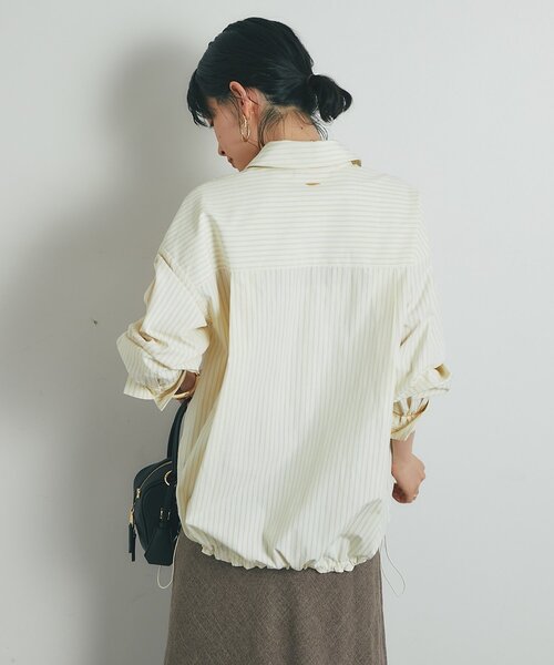 un dix cors(アンディコール)の「《大人カジュアルに》裾ドロストストライプシャツ(シャツ/ブラウス・レディース・ピンク/イエロー/ブルー・FREE)」の16枚目の写真