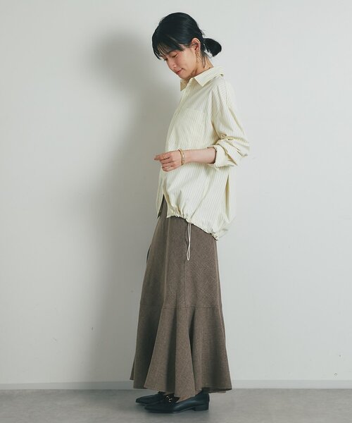 un dix cors(アンディコール)の「《大人カジュアルに》裾ドロストストライプシャツ(シャツ/ブラウス・レディース・ピンク/イエロー/ブルー・FREE)」の19枚目の写真