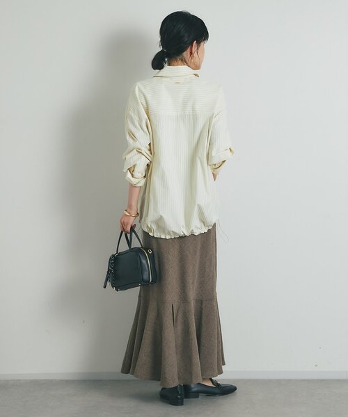 un dix cors(アンディコール)の「《大人カジュアルに》裾ドロストストライプシャツ(シャツ/ブラウス・レディース・ピンク/イエロー/ブルー・FREE)」の20枚目の写真