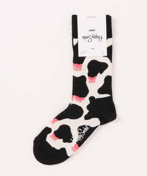 Happy Socks(ハッピーソックス)の「★HAPPY SOCKS★キャッチーデザインソックス(ソックス/靴下・レディース・ブラック・SMALL)」の1枚目の写真