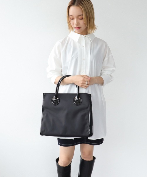 Three Four Time（ｽﾘｰﾌｫｰﾀｲﾑ）の「撥水加工スクエアトート（トートバッグ・レディース・レッド/ブラック/ブルー・FREE）」の5枚目の写真