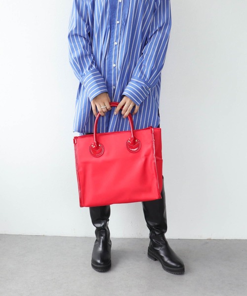 Three Four Time（ｽﾘｰﾌｫｰﾀｲﾑ）の「撥水加工スクエアトート（トートバッグ・レディース・レッド/ブラック/ブルー・FREE）」の9枚目の写真