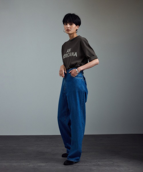 AMERICANA(アメリカーナ)の「【Americana(アメリカーナ) for SALON】別注ロゴTシャツ(Tシャツ/カットソー・レディース・オフホワイト/ブラウン系その他/ベージュ系その他2・FREE)」の6枚目の写真