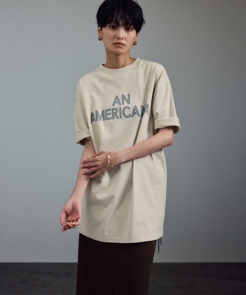 AMERICANA(アメリカーナ)の「【Americana(アメリカーナ) for SALON】別注ロゴTシャツ(Tシャツ/カットソー・レディース・オフホワイト/ブラウン系その他/ベージュ系その他2・FREE)」の9枚目の写真