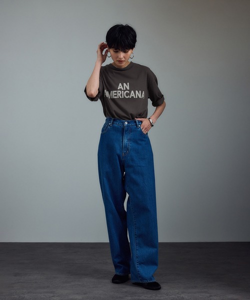 AMERICANA(アメリカーナ)の「【Americana(アメリカーナ) for SALON】別注ロゴTシャツ(Tシャツ/カットソー・レディース・オフホワイト/ブラウン系その他/ベージュ系その他2・FREE)」の12枚目の写真