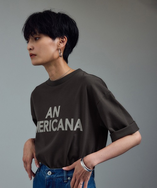 AMERICANA(アメリカーナ)の「【Americana(アメリカーナ) for SALON】別注ロゴTシャツ(Tシャツ/カットソー・レディース・オフホワイト/ブラウン系その他/ベージュ系その他2・FREE)」の13枚目の写真