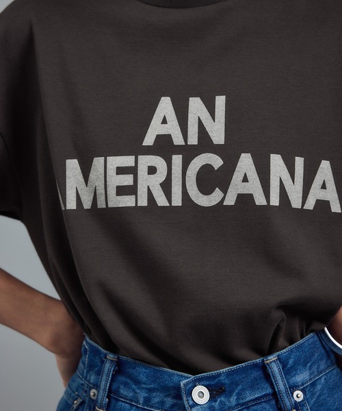 AMERICANA(アメリカーナ)の「【Americana(アメリカーナ) for SALON】別注ロゴTシャツ(Tシャツ/カットソー・レディース・オフホワイト/ブラウン系その他/ベージュ系その他2・FREE)」の14枚目の写真