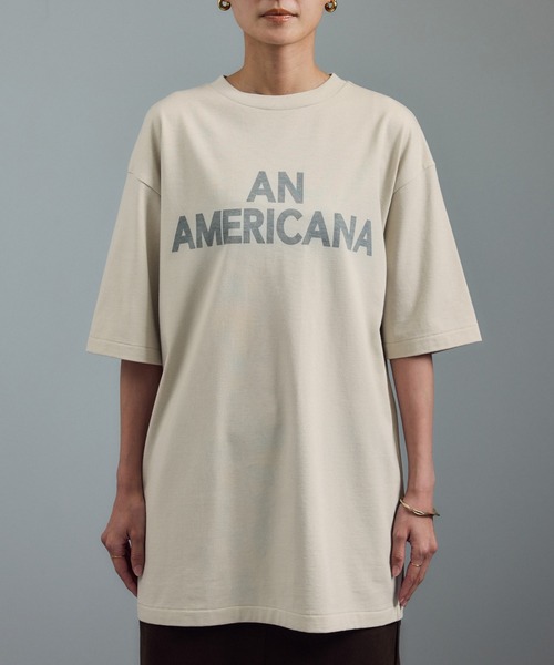 AMERICANA(アメリカーナ)の「【Americana(アメリカーナ) for SALON】別注ロゴTシャツ(Tシャツ/カットソー・レディース・オフホワイト/ブラウン系その他/ベージュ系その他2・FREE)」の22枚目の写真