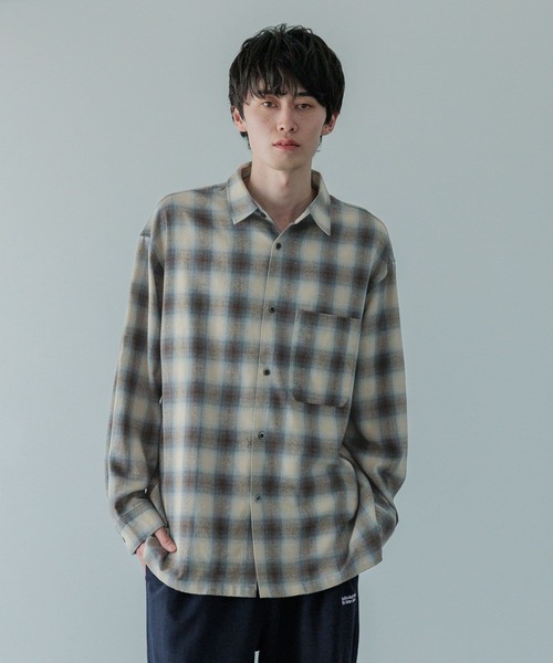 LOWRYS FARM（ローリーズファーム）の「【LFM(U)】ビエラチェックシャツ　 591777（シャツ/ブラウス・メンズ・ブルー/グリーン/ライトブルー/ブラック・LARGE/MEDIUM）」の7枚目の写真