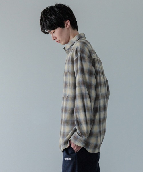 LOWRYS FARM（ローリーズファーム）の「【LFM(U)】ビエラチェックシャツ　 591777（シャツ/ブラウス・メンズ・ブルー/グリーン/ライトブルー/ブラック・LARGE/MEDIUM）」の8枚目の写真